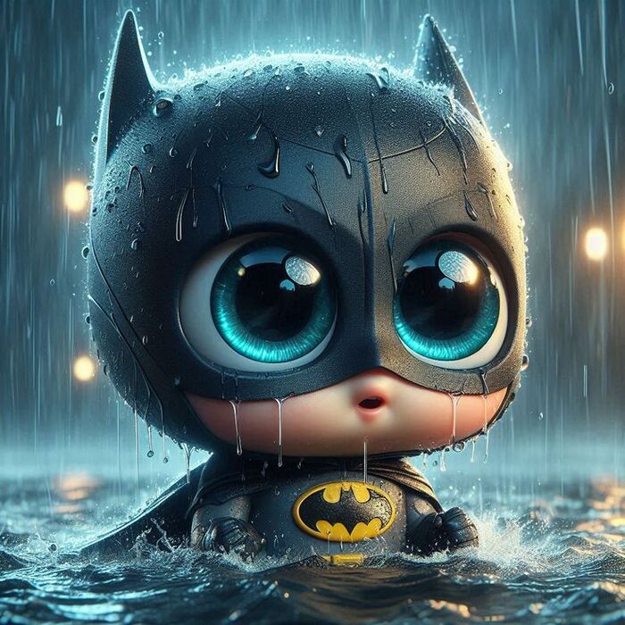 Ảnh Batman chibi dễ thương 3D