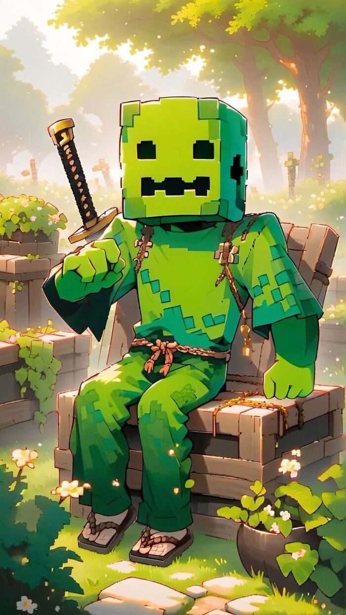 Ảnh Minecraft chibi đáng yêu 3D