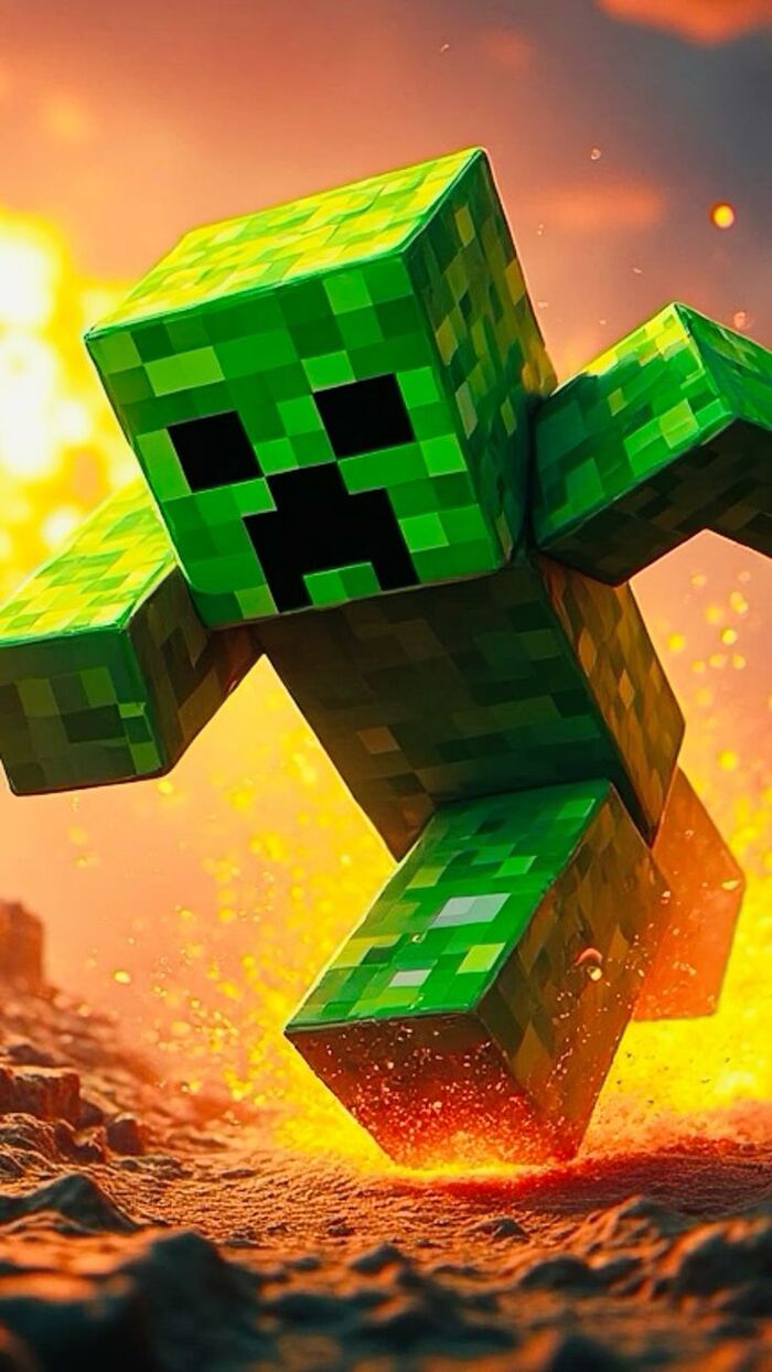 Ảnh Minecraft chibi đứng tạo dáng
