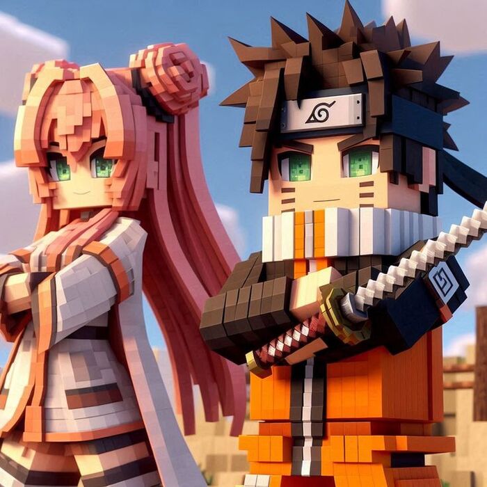 Ảnh Minecraft chibi ngộ nghĩnh