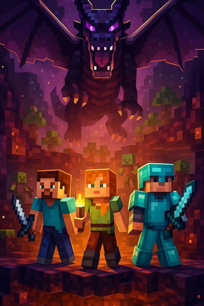 Ảnh Minecraft chibi siêu nhân vật