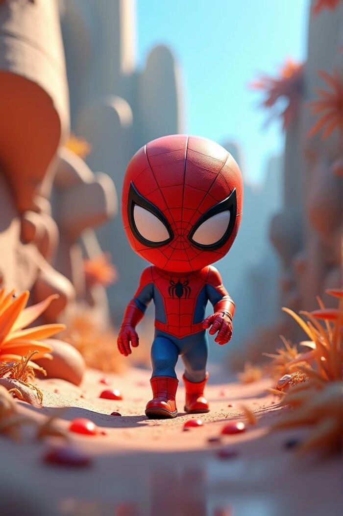 Ảnh Spider-Man chibi 4K