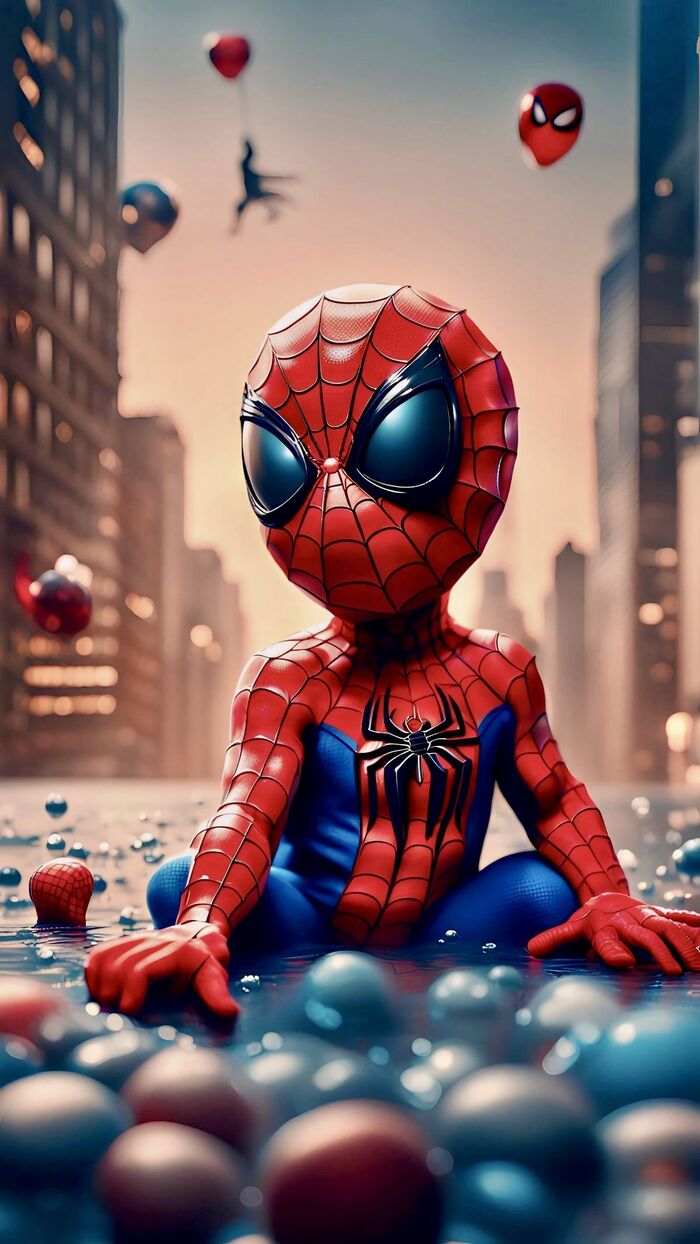Ảnh Spider-Man chibi full HD