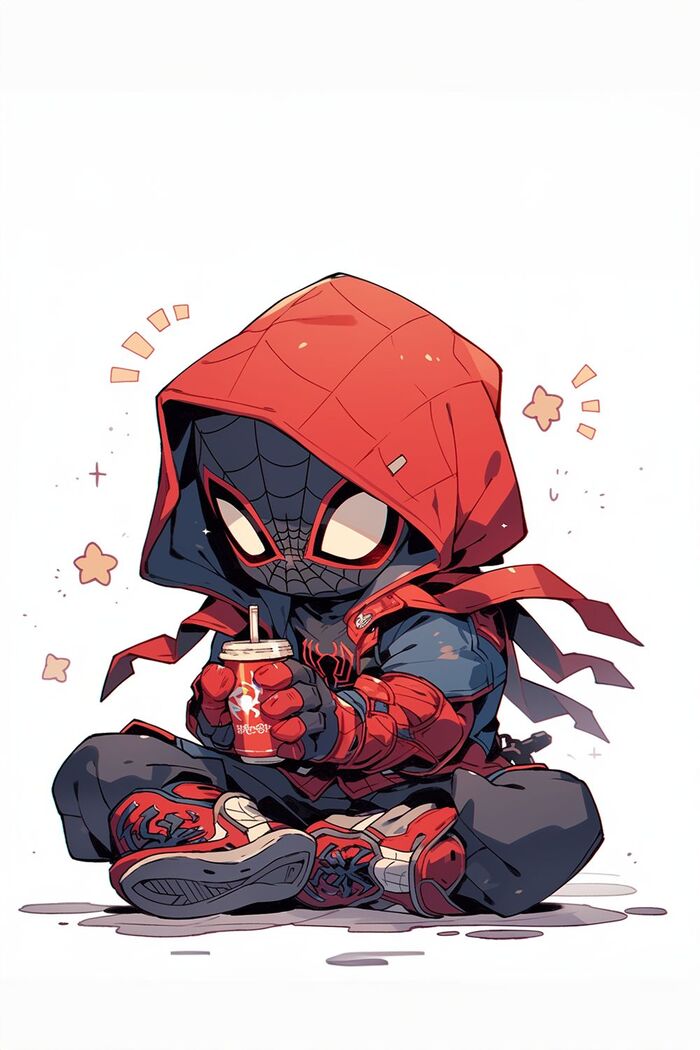 Ảnh Spider-Man chibi hài hước