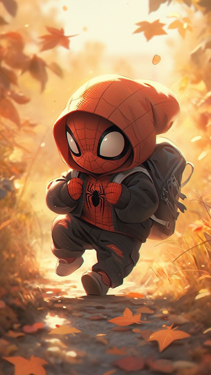Ảnh Spider-Man chibi hoạt hình