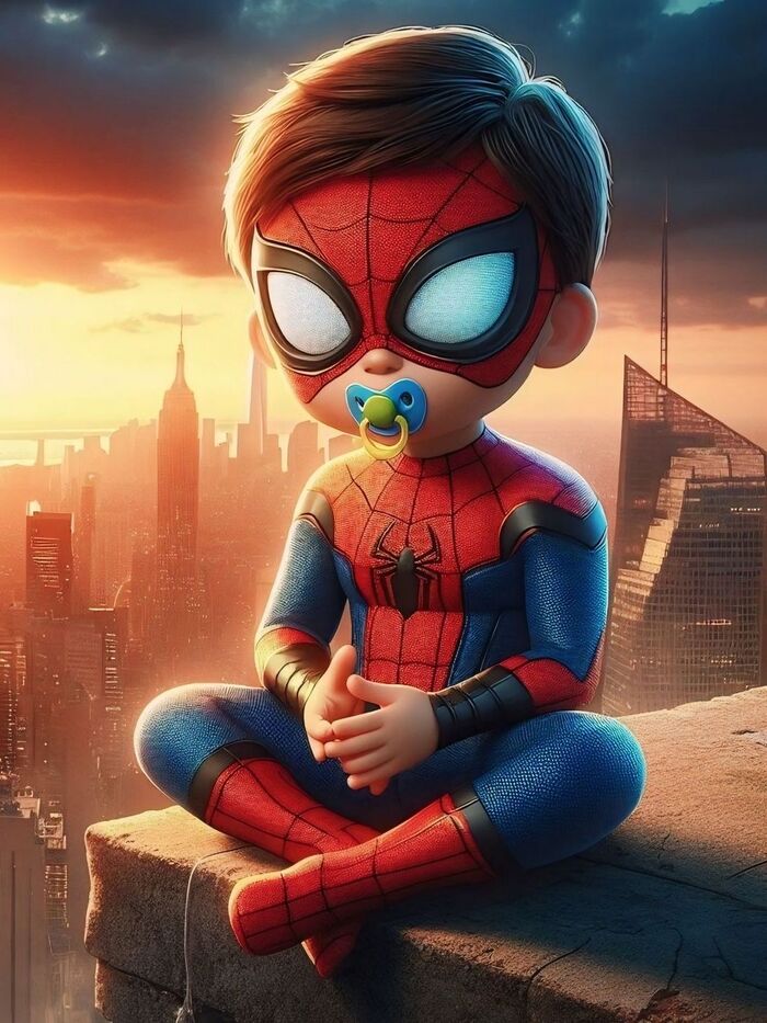 Ảnh Spider-Man chibi mini cute
