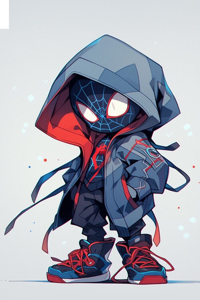 Ảnh Spider-Man chibi pose hành động