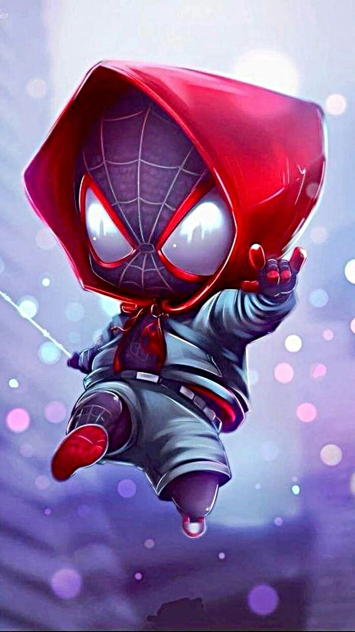 Ảnh Spider-Man chibi tạo dáng