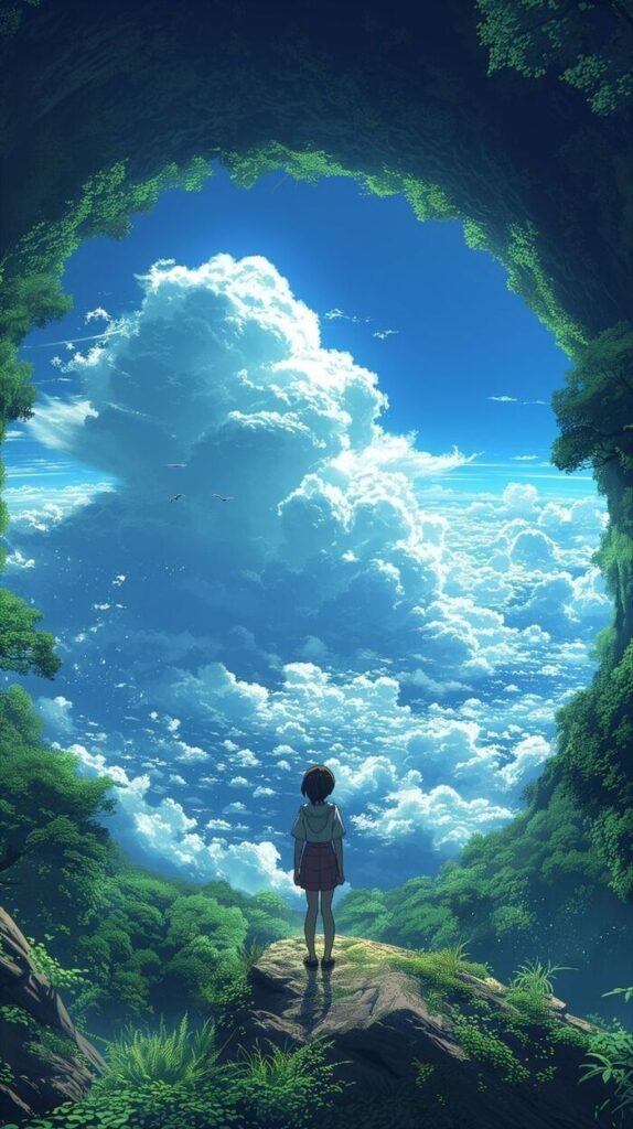 Ảnh anime bầu trời cute