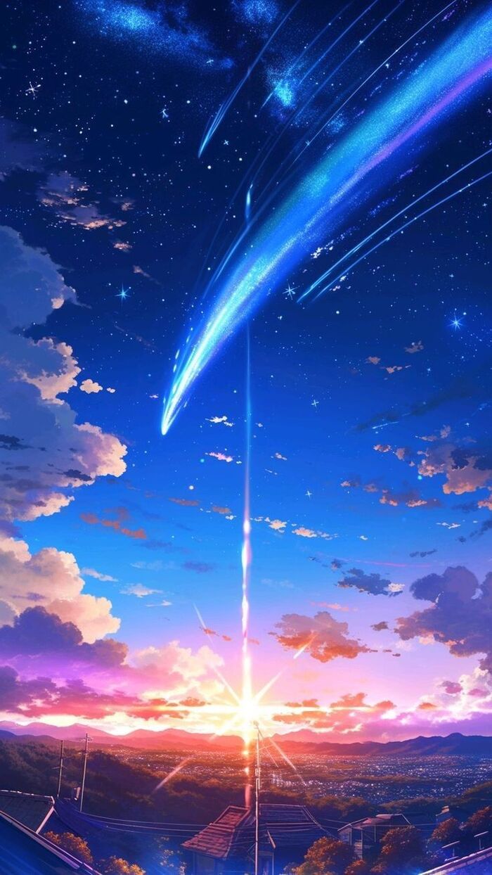 Ảnh anime bầu trời đẹp