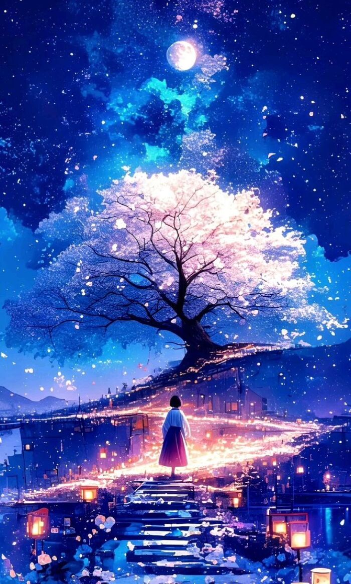 Ảnh anime bầu trời lãng mạn