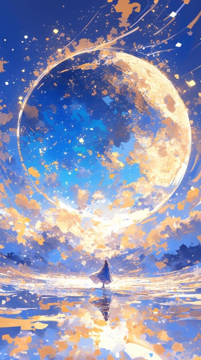 Ảnh anime bầu trời sao