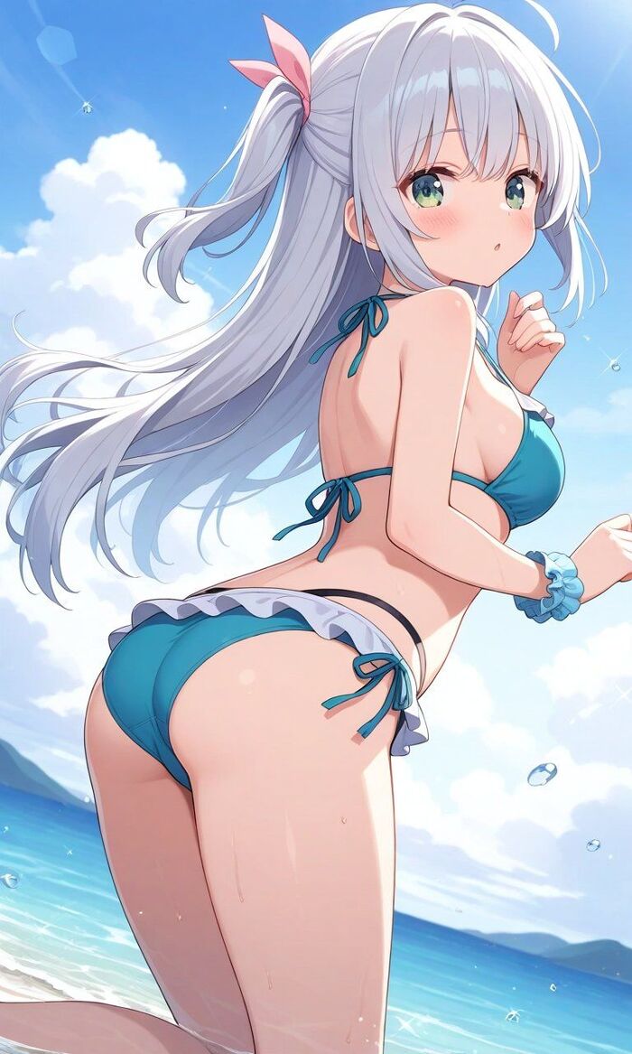 Ảnh anime bikini phong cảnh biển