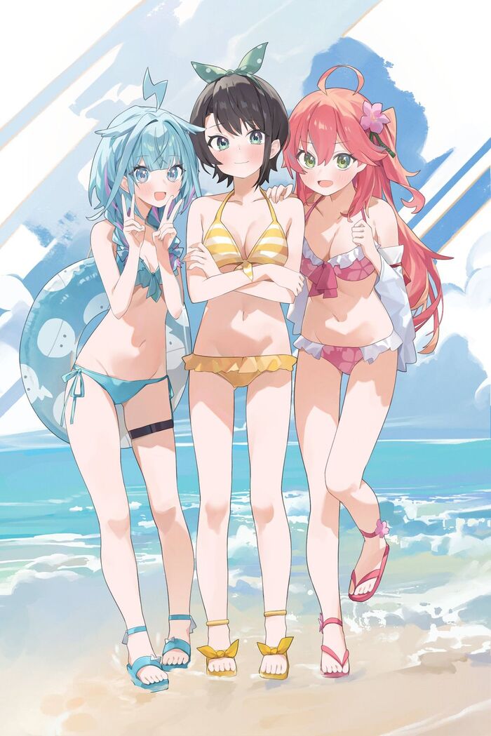 Ảnh anime bikini với bạn bè