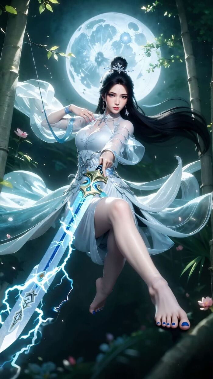 Ảnh anime cổ trang ánh trăng