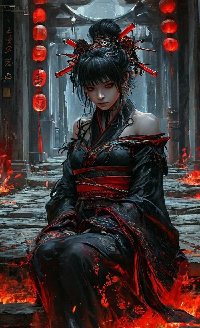Ảnh anime kinh dị gương mặt biến dạng