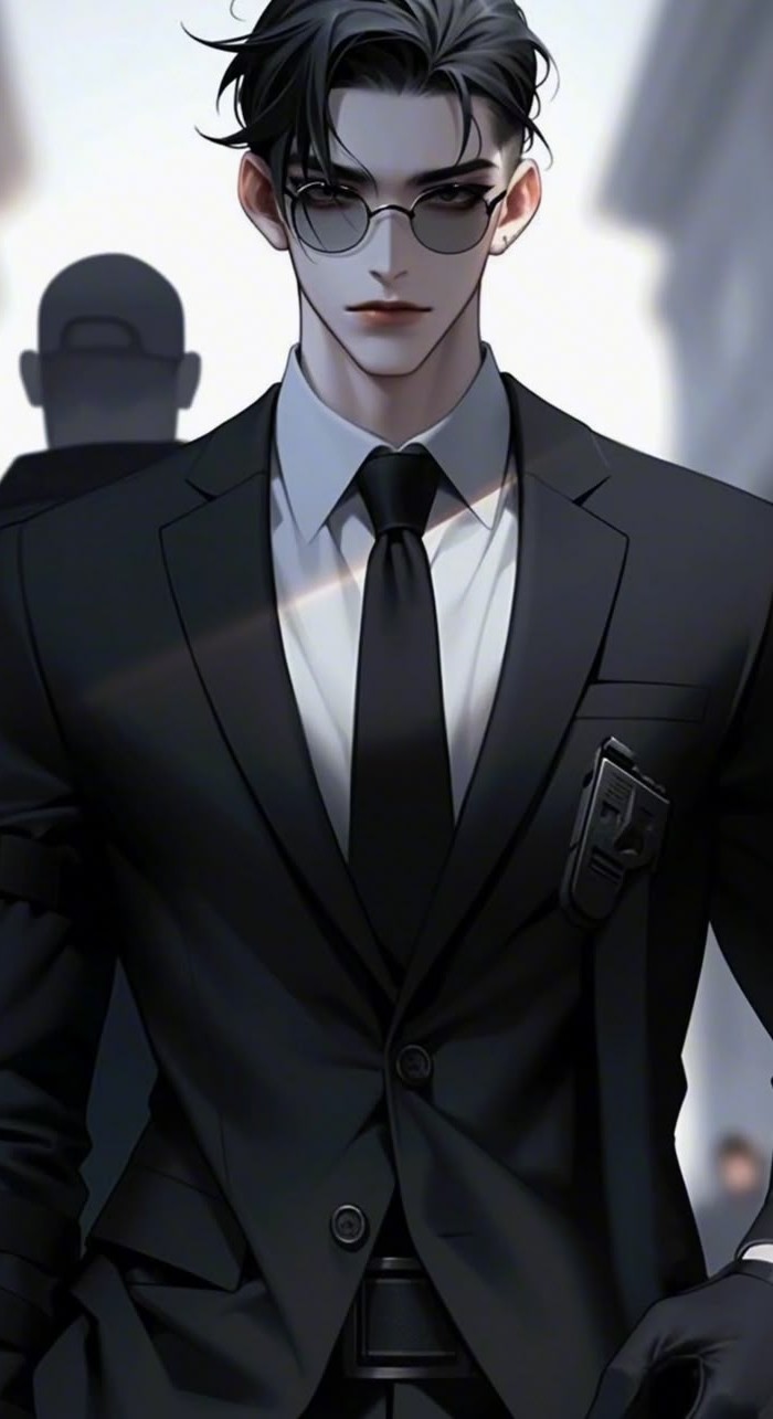 Ảnh anime nam trắng đen bóng đêm