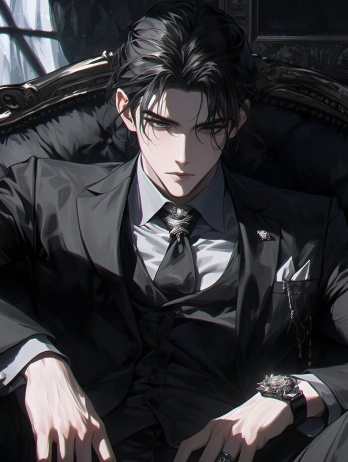 Ảnh anime nam trắng đen bóng tối
