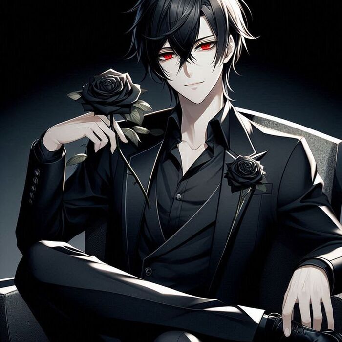 Ảnh anime nam trắng đen cực đẹp