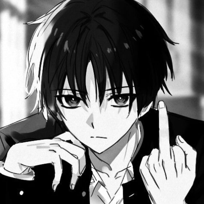 Ảnh anime nam trắng đen đẹp