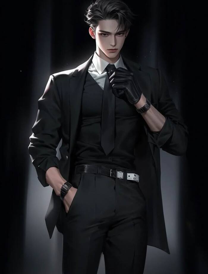 Ảnh anime nam trắng đen đơn giản