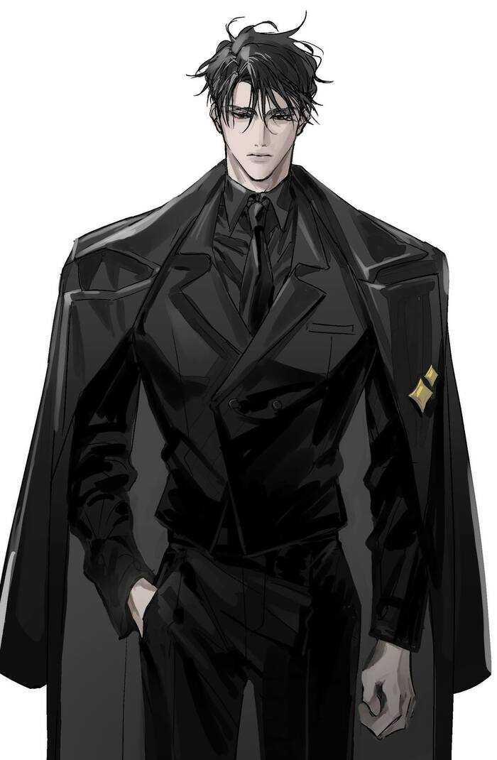 Ảnh anime nam trắng đen full HD