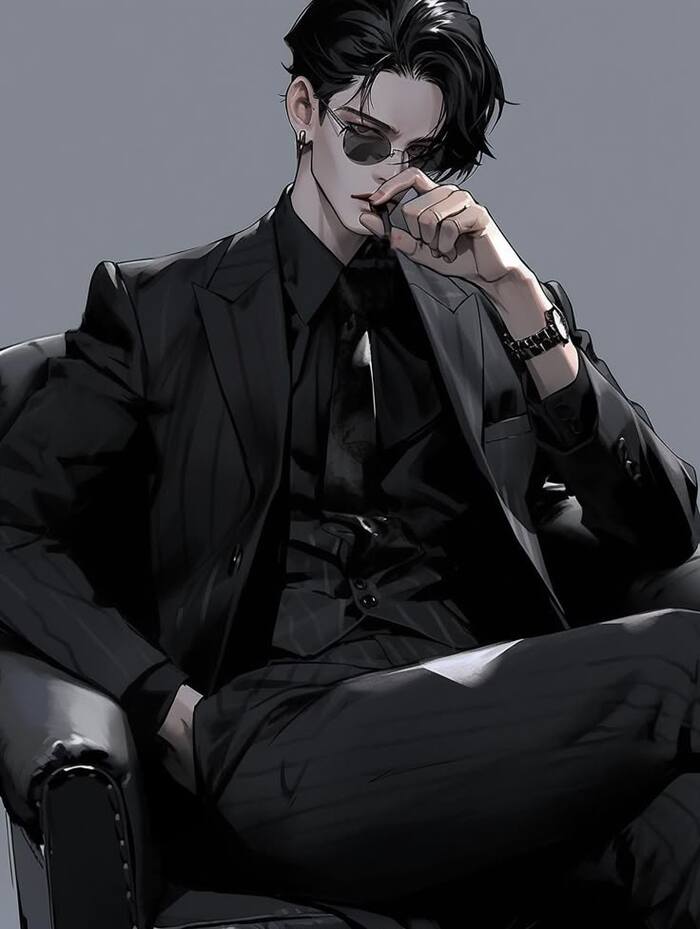 Ảnh anime nam trắng đen profile