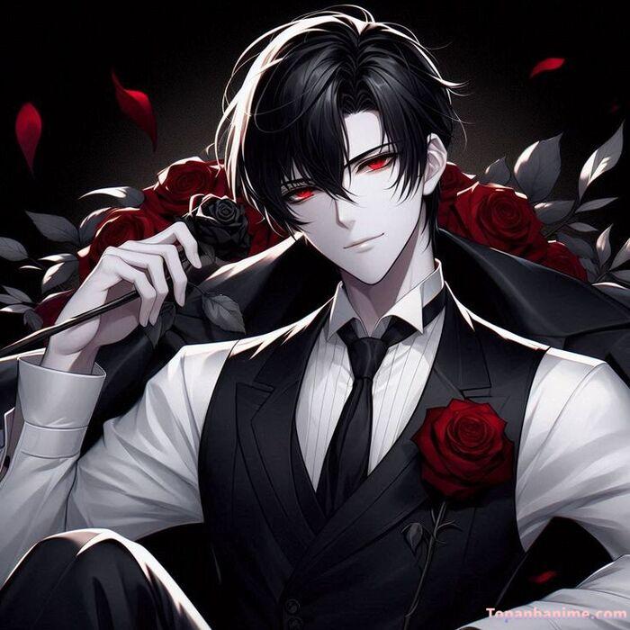 Ảnh anime nam trắng đen siêu đẹp