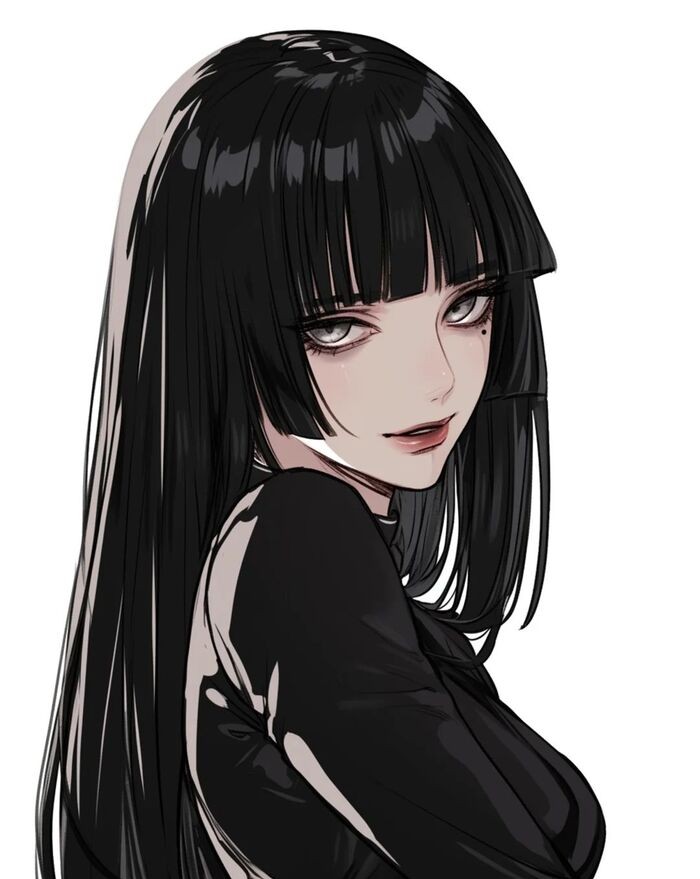 Ảnh anime nữ trắng đen chất