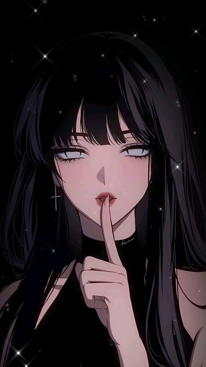 Ảnh anime nữ trắng đen cực buồn