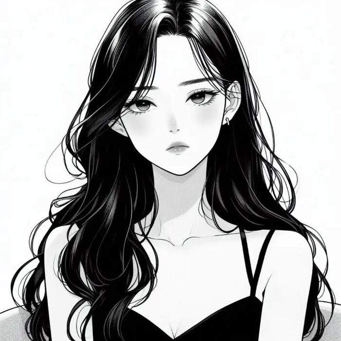 Ảnh anime nữ trắng đen khóc