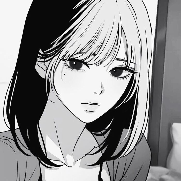 Ảnh anime nữ trắng đen lạnh lẽo