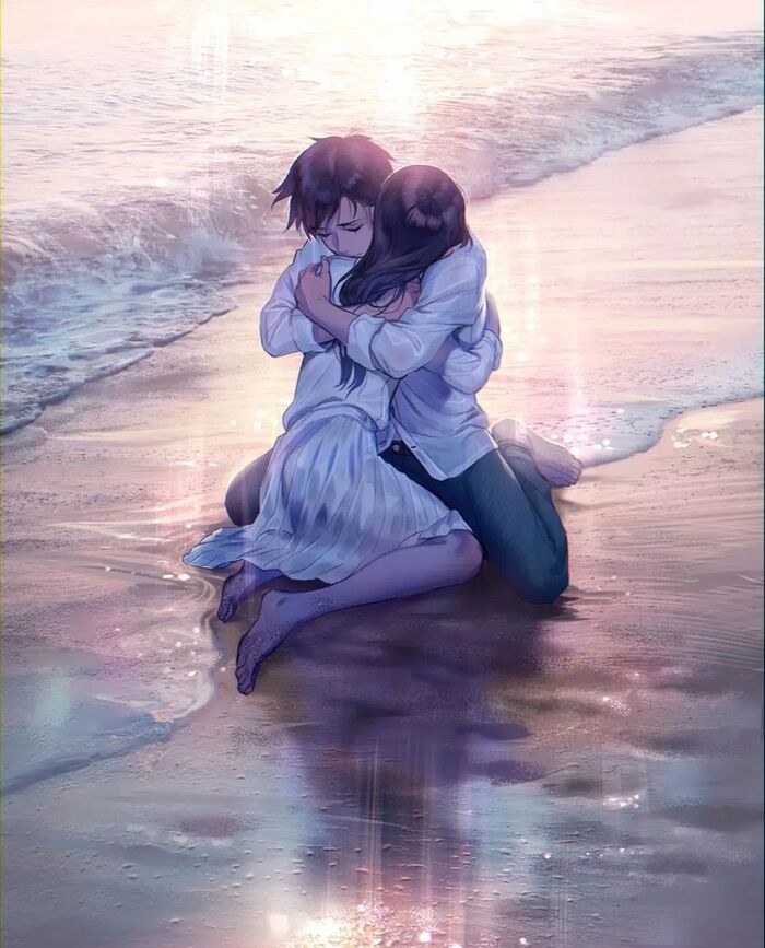 Ảnh chia tay anime rơi nước mắt