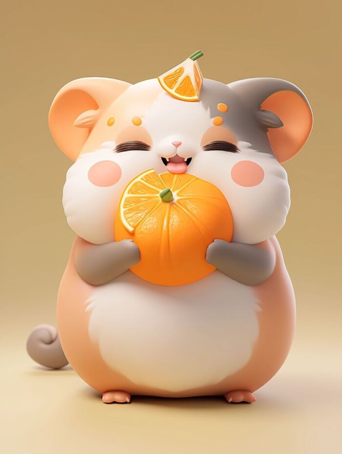 Ảnh chuột hamster chibi 3D