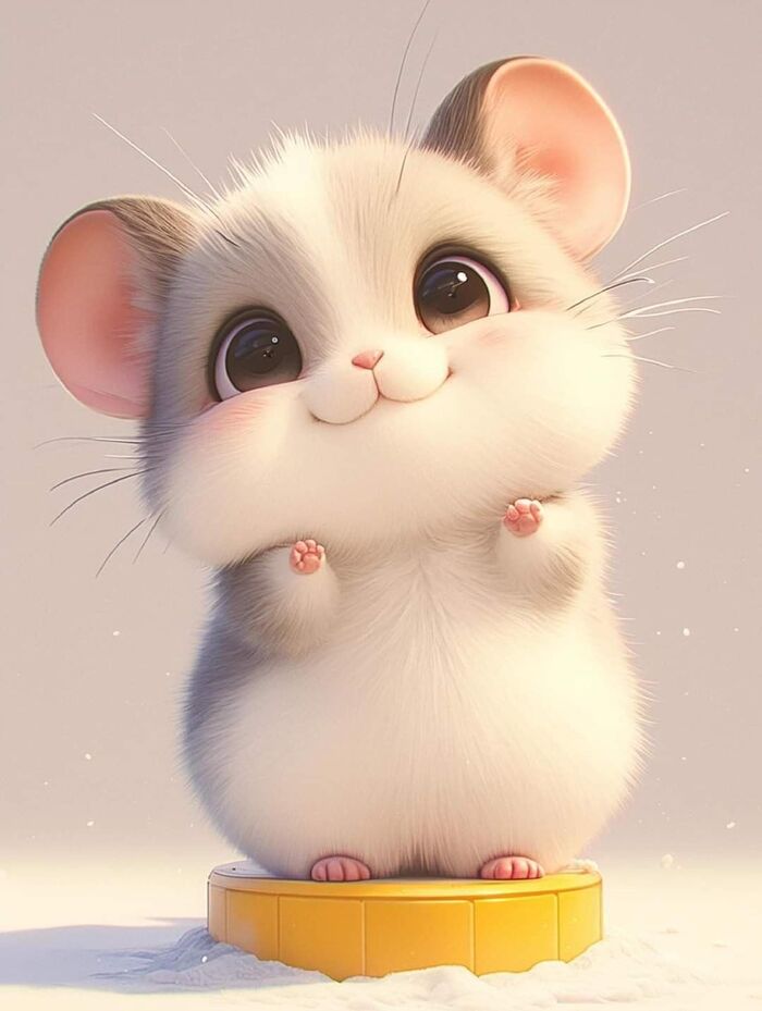 Ảnh chuột hamster chibi dễ thương 3D