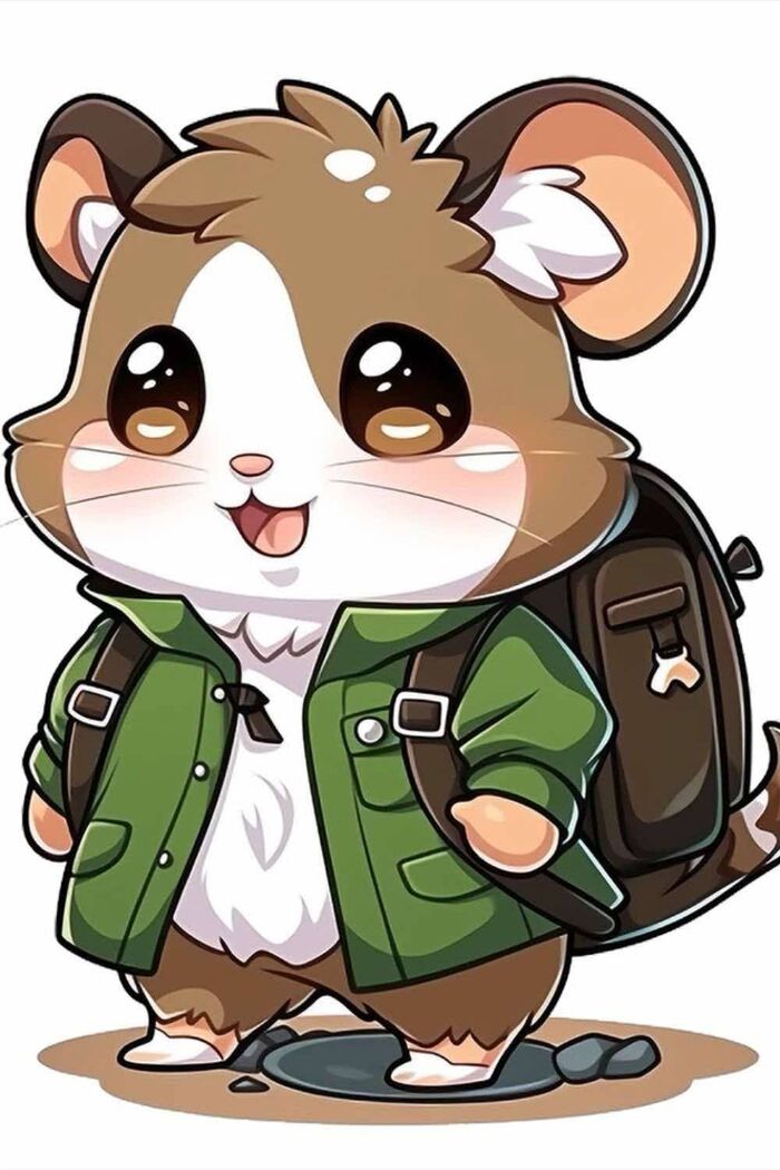 Ảnh chuột hamster chibi dễ thương