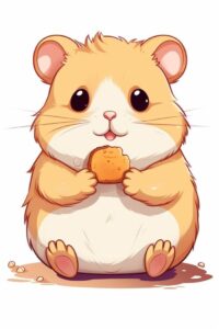 Ảnh chuột hamster chibi glowing effect
