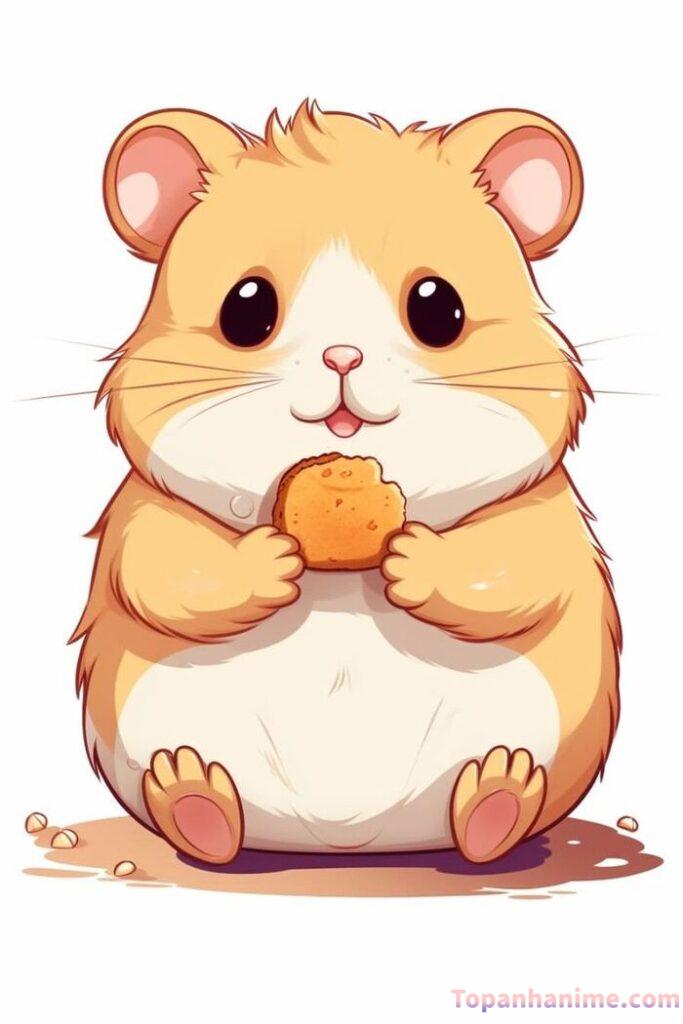 Ảnh chuột hamster chibi glowing effect