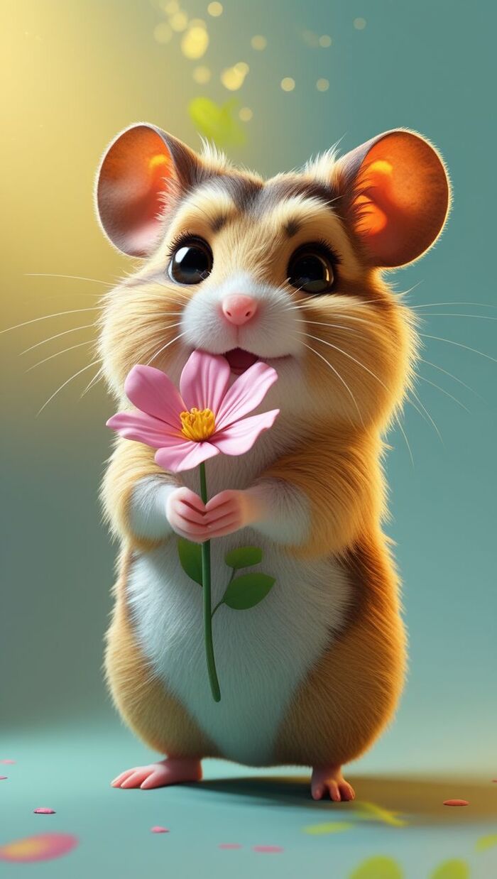 Ảnh chuột hamster chibi nằm ngủ