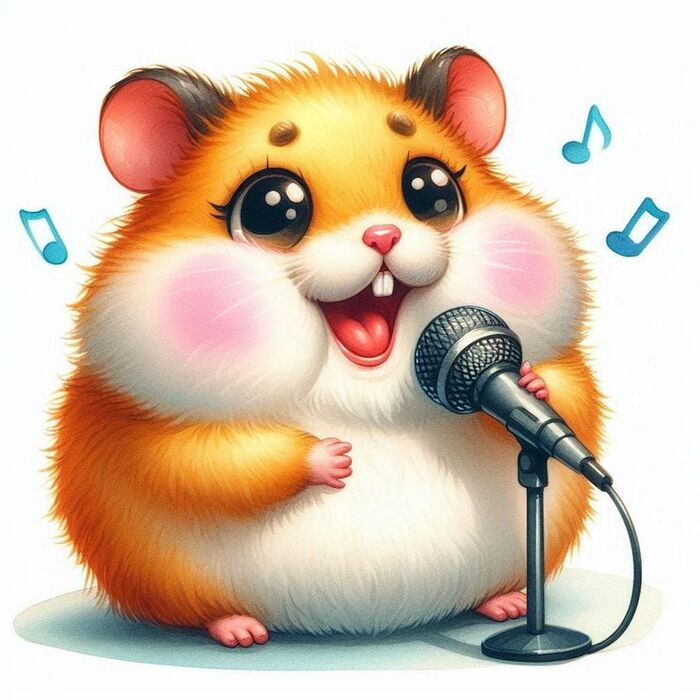 Ảnh chuột hamster chibi ngộ nghĩnh