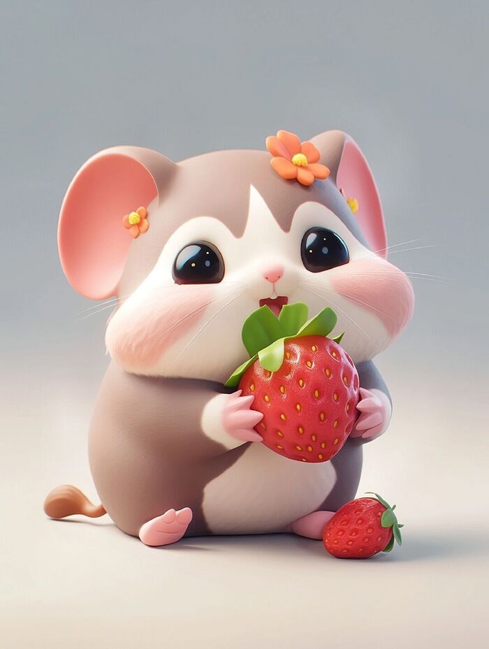 Ảnh chuột hamster chibi pastel