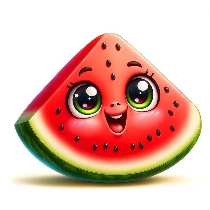 Ảnh dưa hấu chibi cực cute