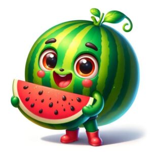 Ảnh dưa hấu chibi full HD