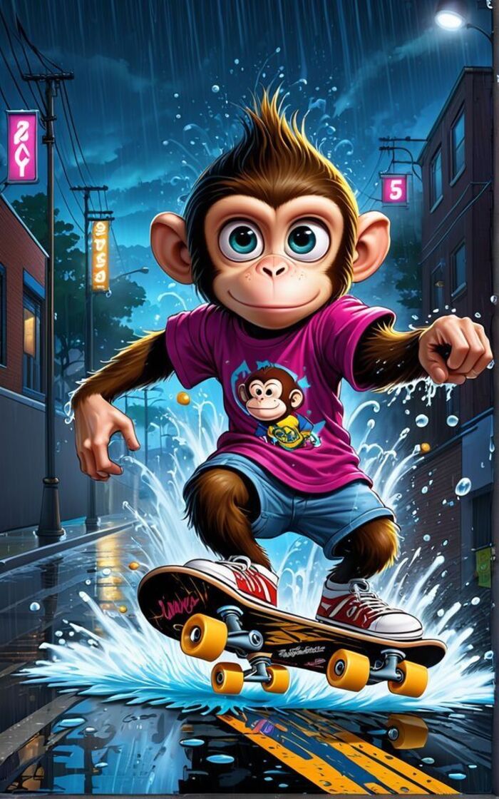 Ảnh khỉ chibi bìa truyện