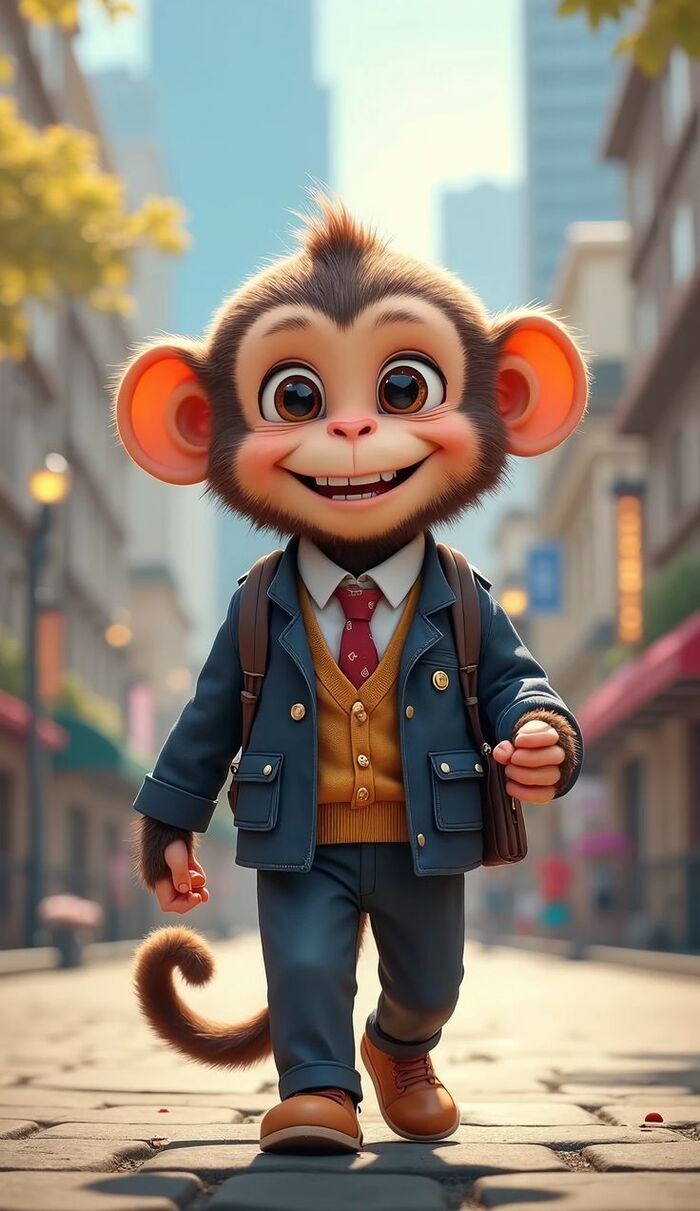Ảnh khỉ chibi cực cute