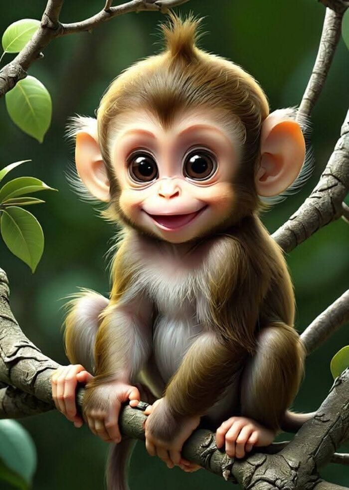 Ảnh khỉ chibi ngộ nghĩnh
