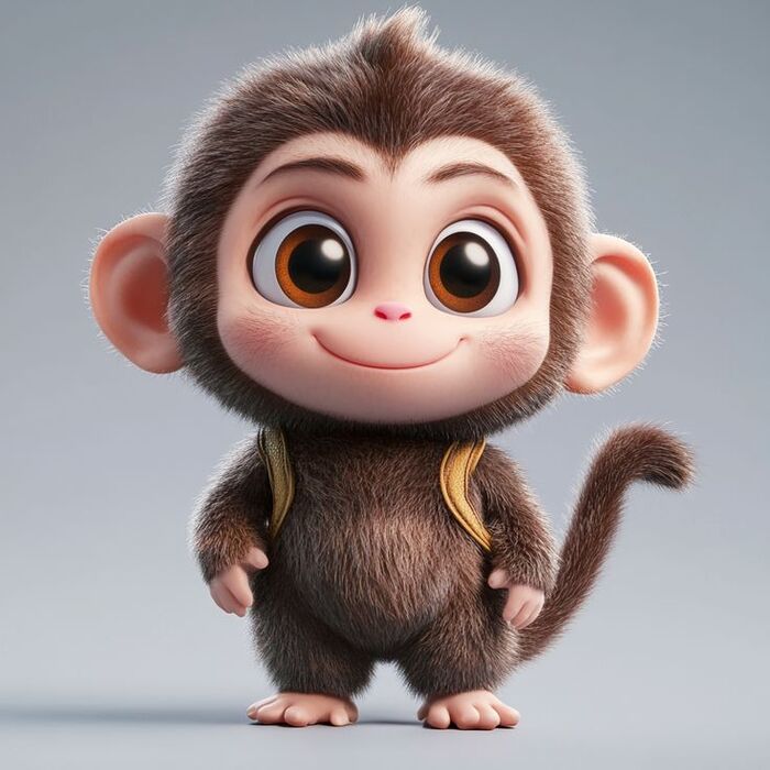 Ảnh khỉ chibi vui nhộn