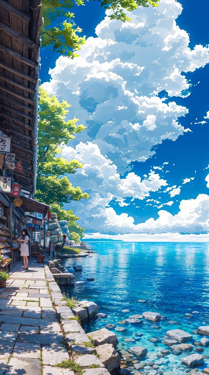 Ảnh tô màu anime đáng yêu 3d