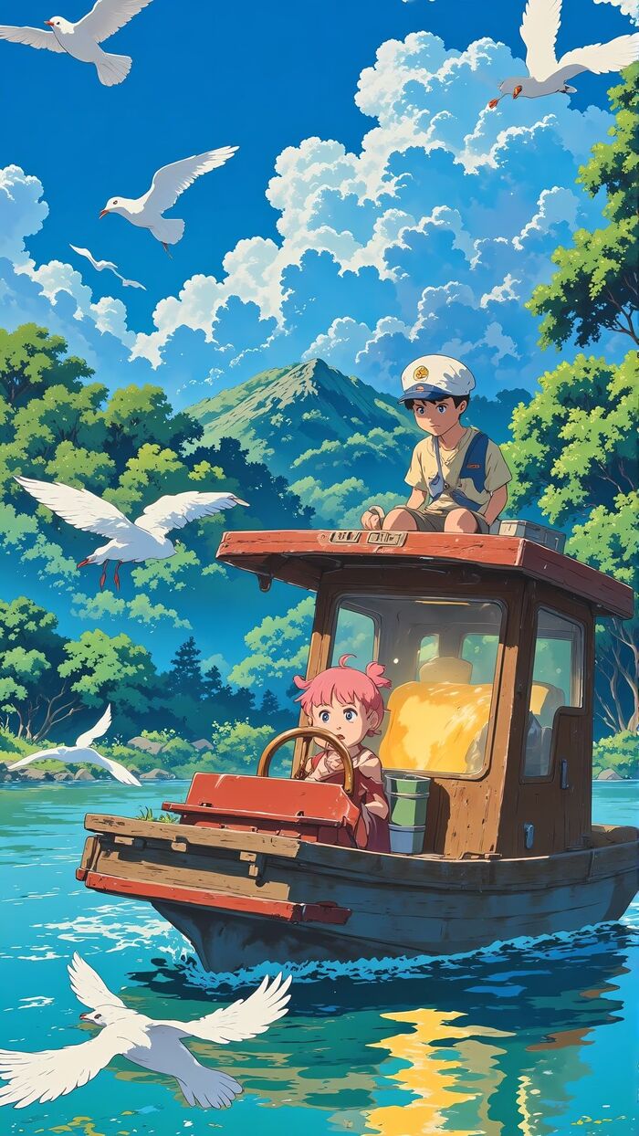 Ảnh tô màu anime tạo dáng