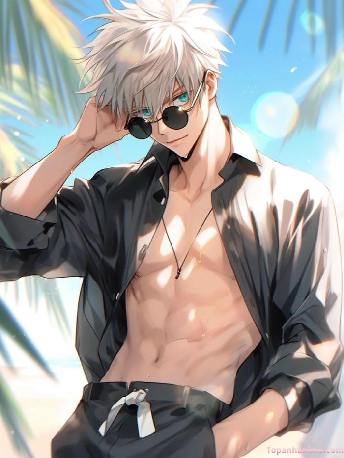 ảnh anime nam 6 múi với ánh nhìn lạnh lùng